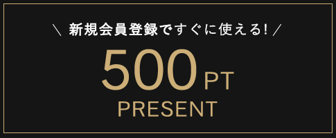 新規会員登録で500ポイントプレゼント